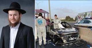 משמאל: דוד דינרי. מימין: זירת התאונה