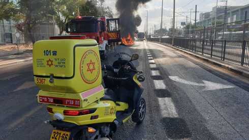 רכב ההסעות השרוף